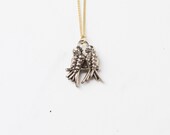 Lovebirds Charm Necklace, Animal Charm, Cute, Vintage Inspired, Cracker Jack Charm Necklace