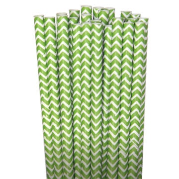 Chevron Zigzag Green Party Paper Straws - Cake Pop Sticks - Pixie Sticks - Qty 25 Il_570xn