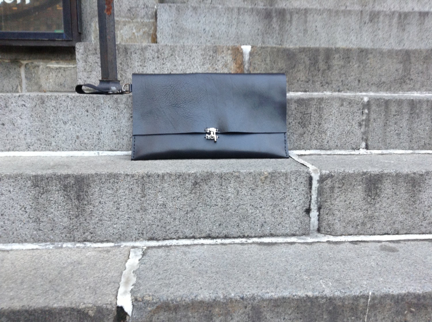 Oversized Black lap top case with wrislet - big document case