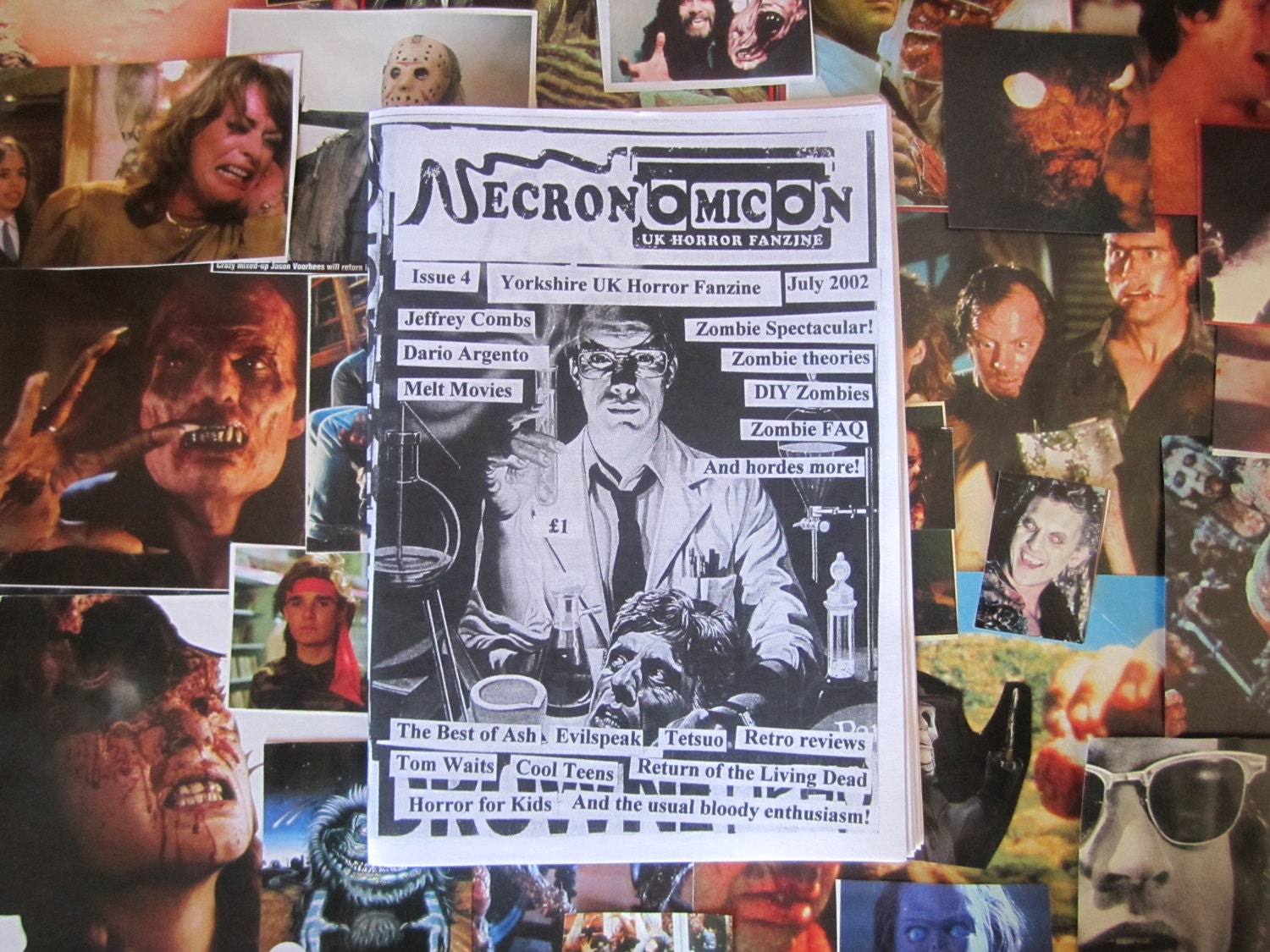 NECRONOMICON Issue 4 UK horror fanzine zine zombies melt movies July 2002