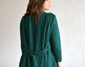 Emerald Outfit Sweater / Jacket / Top / Cardigan / Wrap Ultramarine Green Knitted Loose With Long Sleeves, Many Ways to Wear Sweater