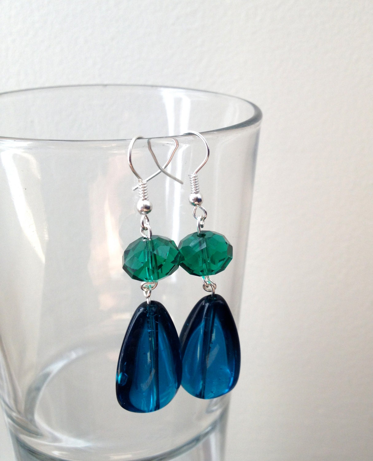 Blue Beaded Earrings