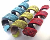 FRACTAL EYE Dread Bead Spiral - Dread Accessories - Scarlet Turquoise or Wasabi Green