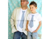 Father's Day 2013.  Father Son Set.  Set of 2. 1 Tie Tshirts for Daddy and Son.  Family Picture /Prop, Gift Set, 4th of July, Red plaid