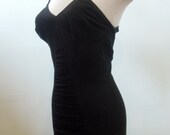 Black 1950s Janzen cotton one-piece bathing suit, Rockabilly, Pin Up, VLV size M