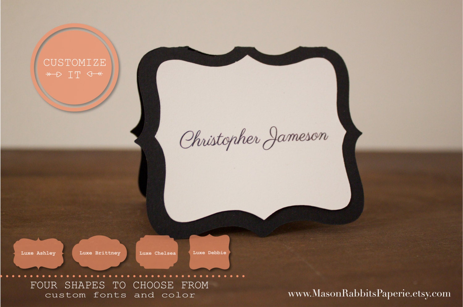 Luxe Place Cards / Escort Cards / Table Cards / Seating Cards Quantity Discounts Available