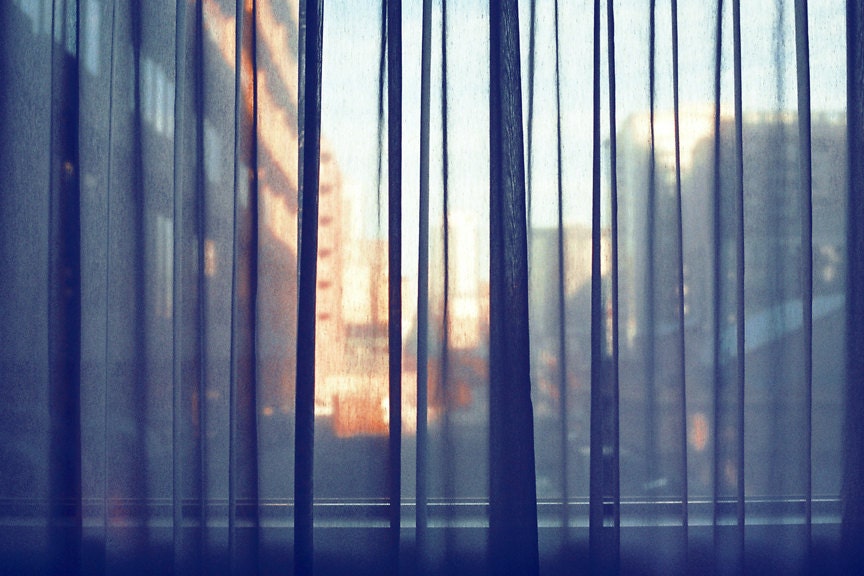Still Life Film Photography 8 x 12 Print. Window, Curtain, Buildings, City, Melbourne, Film Photo, Light, Pattern