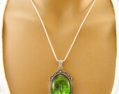 Emerald Bewitched -- Wearable Art Cameo Necklace-Mothers Day Gift
