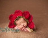 Sale 20% off now Newborn Flower petal bonnet over 30 colors to pick from great photography prop.