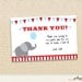 Circus Birthday Thank you cards set of 12