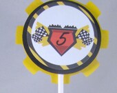 1 Dozen Nascar- Race Themed Cupcake Toppers in 3D