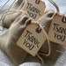Burlap Favor Bags - Rustic Wedding Favors - Set of 10 (5X6)