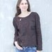 Felted brown sweater jacket women blouse clothing rustic coffee chocolate denim size M small
