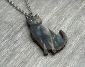 Black Cat Necklace, Cat Necklace, Gothic Necklace, Gothic Jewelry, Witch, Witchcraft, Witch Craft, Halloween,