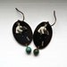 A Girl Who Plays Accordion Vintage Photo Earrings with Copper and Chalk Turquoise