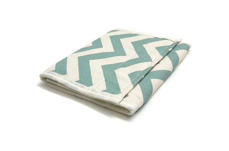 Jewelry Organizer Storage Case for Home & Travel - Village Blue Chevron