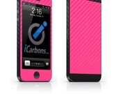 iCarbons BuildYourOwn TwoTone Pink Carbon Fiber IPhone 5 Skin Decal FULL COMBO