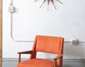 Mid Century Modern Danish Style Orange Lounge Chair - 50s 60s Mod Retro - Mad Men