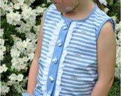 Hattie Button-Up Tank: Girls Tank Top PDF Sewing Pattern, Baby Tank Top PDF Sewing Pattern