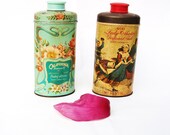 Vintage Metal Tins, Avon Powder Boxes, Avon Collectibles, Talc Tin, Victorian Decor / Cosmetics