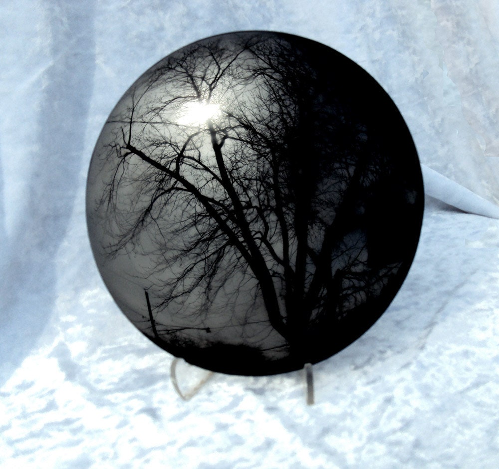 6inch Obsidian Scrying Mirror, Gazing Mirror, crystallomancy, divination, psychic readings, wiccan, pagan, natural gemstone, handmade