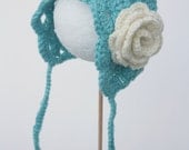 Crochet Baby Bonnet with Flower