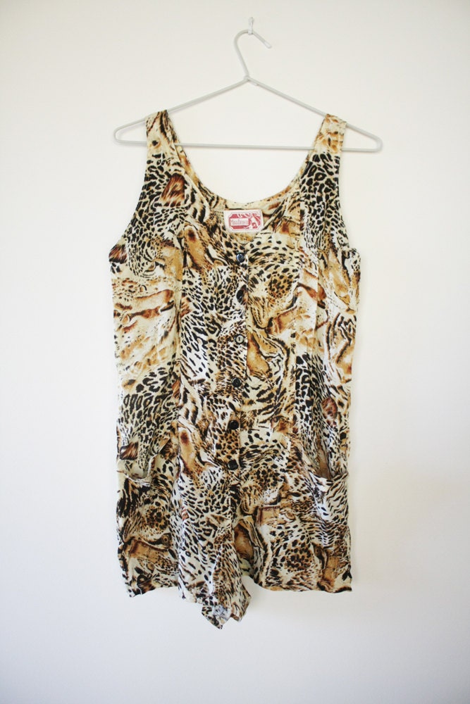 Real Wild Child Tiger Print 90s Jumpsuit / Romper