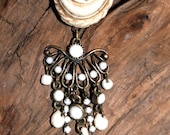 Vintage Ceramic Cameo Dangle Upcycled Repurposed Jewellery