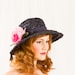 1950s vintage hat / straw hat / Cezzane