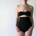 Black extra high waisted swimsuit bottoms