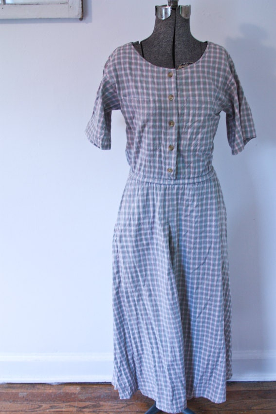 Vintage Banana Republic Plaid Shirt Dress