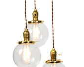 Simply Modern 3 Globe Vintage Light Chandelier