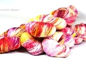Merino silk - fingering weight - mulberry silk - hand dyed yarn -"One Day I Will Reveal All" - UK Seller - Lord of Silk