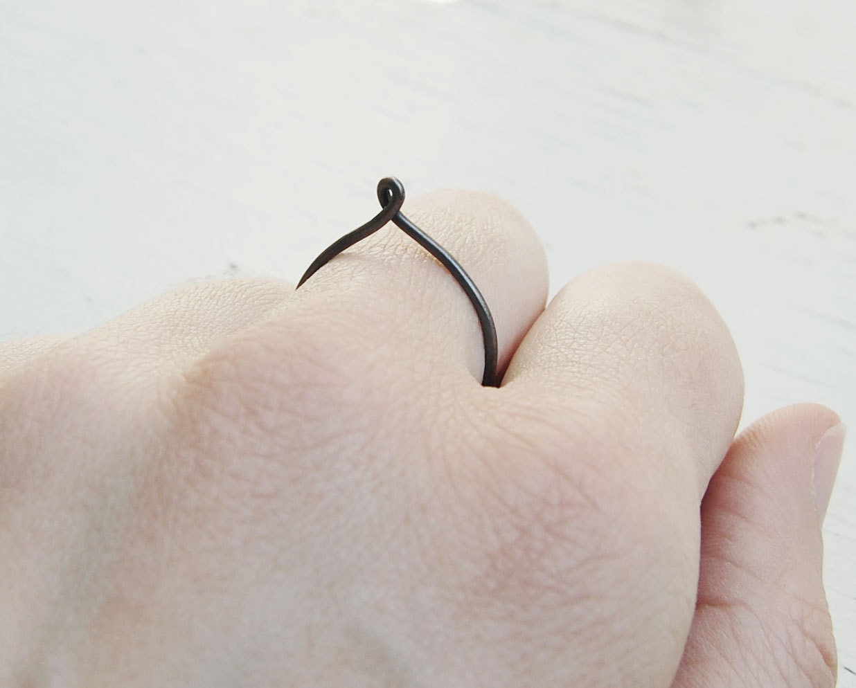 Twisted oxidized silver Ring 2 -Simple- Collection