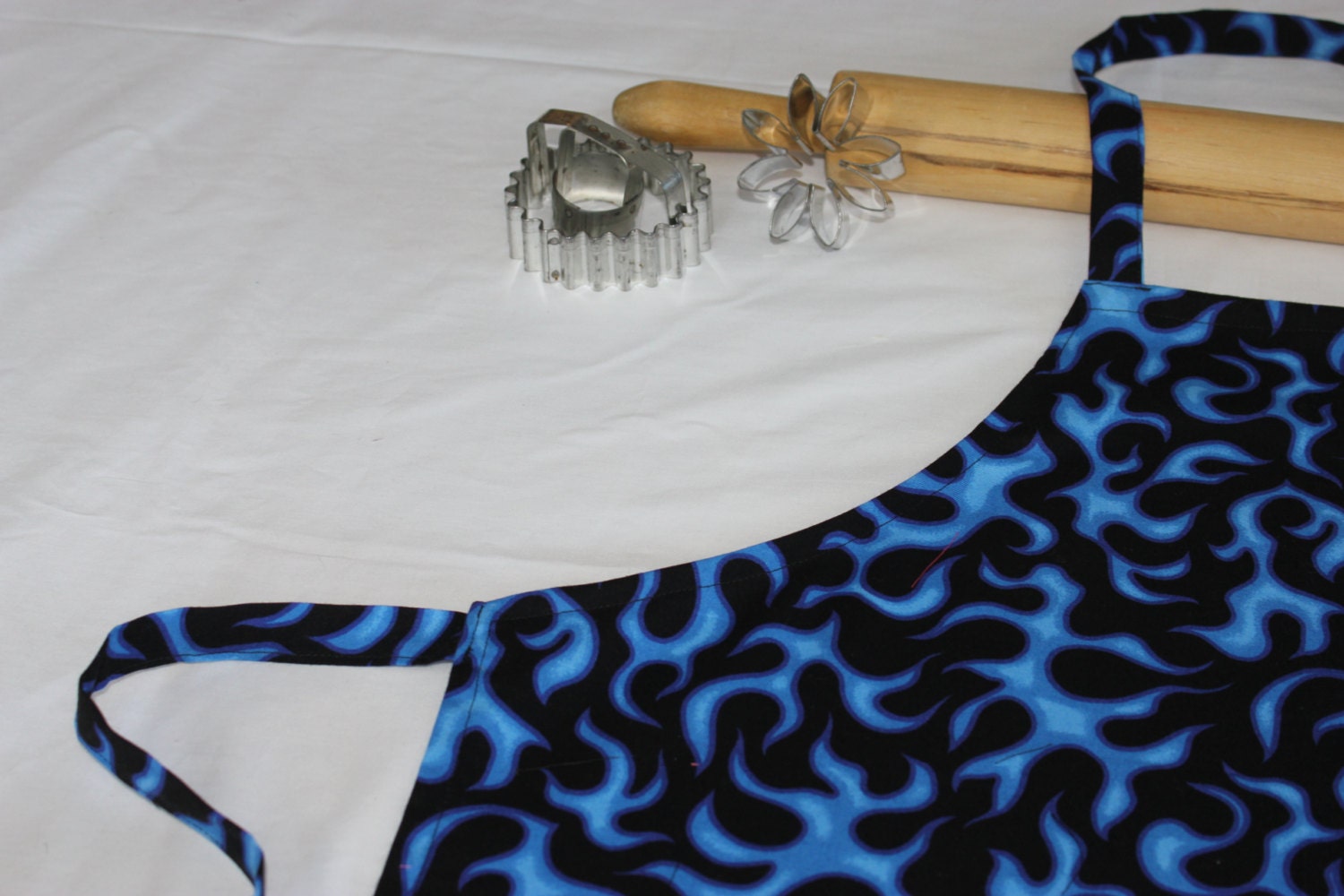 Blue Flames Youth Size Apron