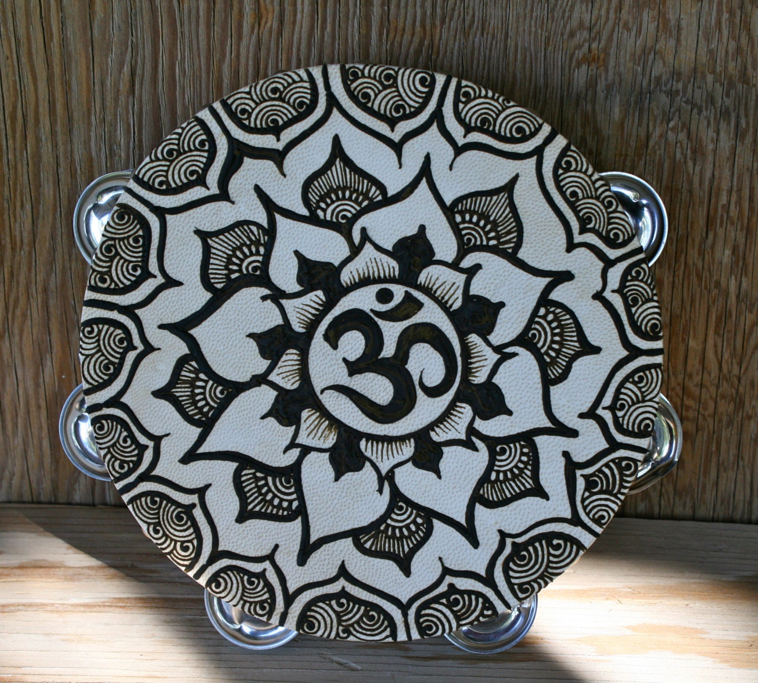 Henna Mandala Om Tambourine