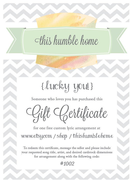Gift Certificate