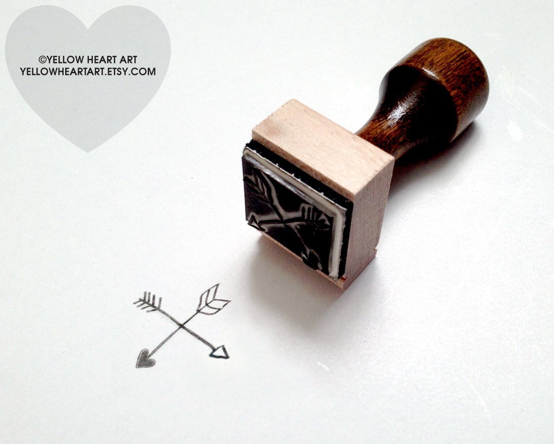 Arrow Stamp for your Wedding, Scrap Book, Note Cards or Shop by Yellow Heart Art