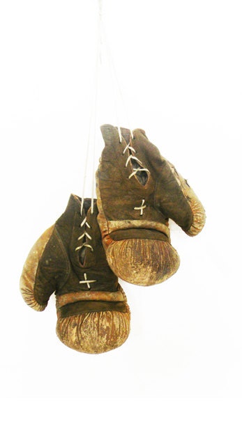 Antique Leather FRANK BRYAN LONDON Boxing Gloves 1920s