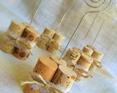 Vineyard Wedding Table Number Holders, Rustic Lace Twine Wedding Decor, Available in Dozens of Custom Colors, Rustic Vineyard Wedding Decor