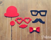 Felt Carnival Props Set of 7- soft & stiff felt // Wedding Photo Props // Wedding Photo Booth Props // Circus Theme Props // Carnival Theme