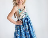 Charlotte. Baby Girls Halter Dress. Joie Soir Meadow.