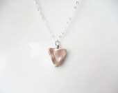 Triangle Nugget Silver Necklace  in STERLING SILVER Chain