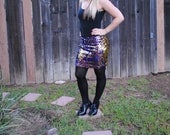 Last One - Large Purple and Gold Sequin Skirt - Mardi Gras, Lakers colors