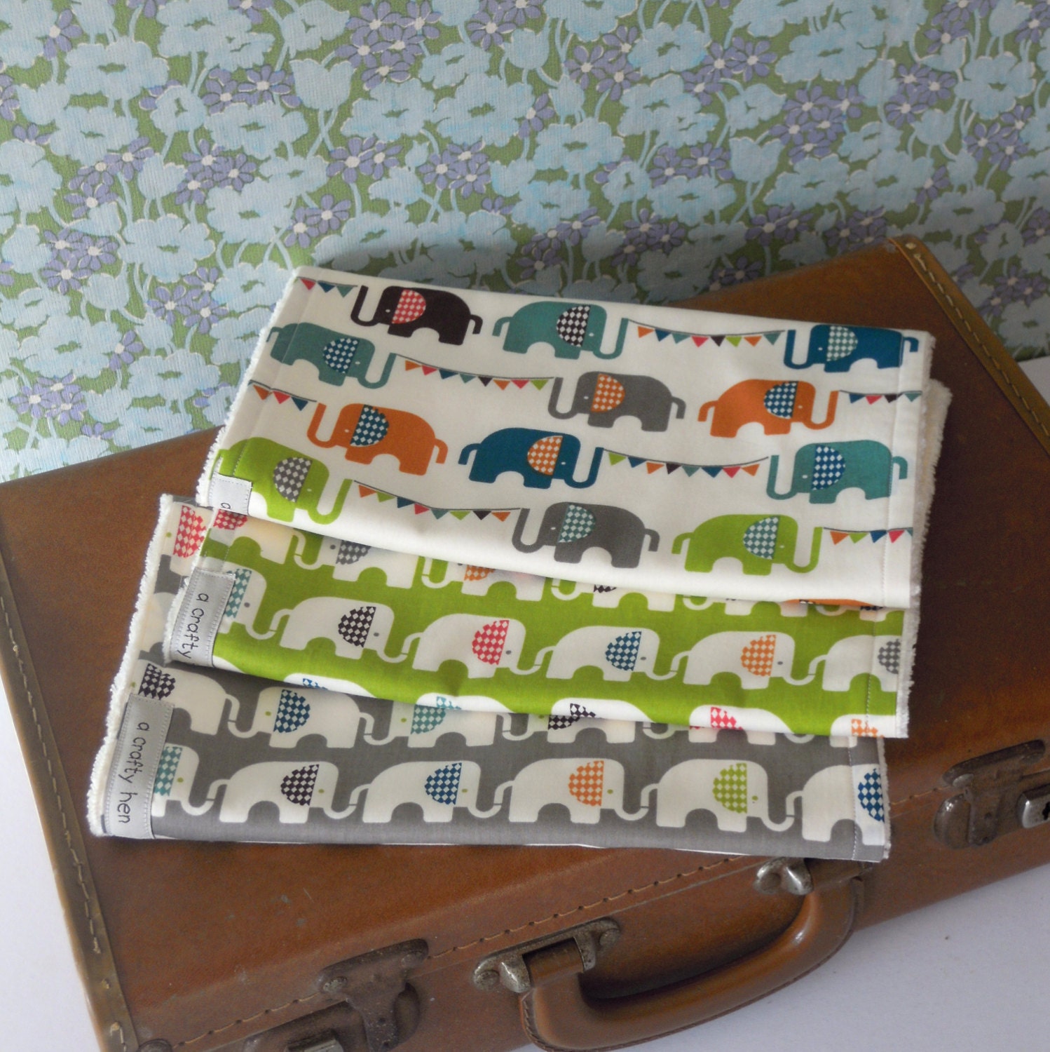 Set of 2 Organic Burp Cloths of your choice