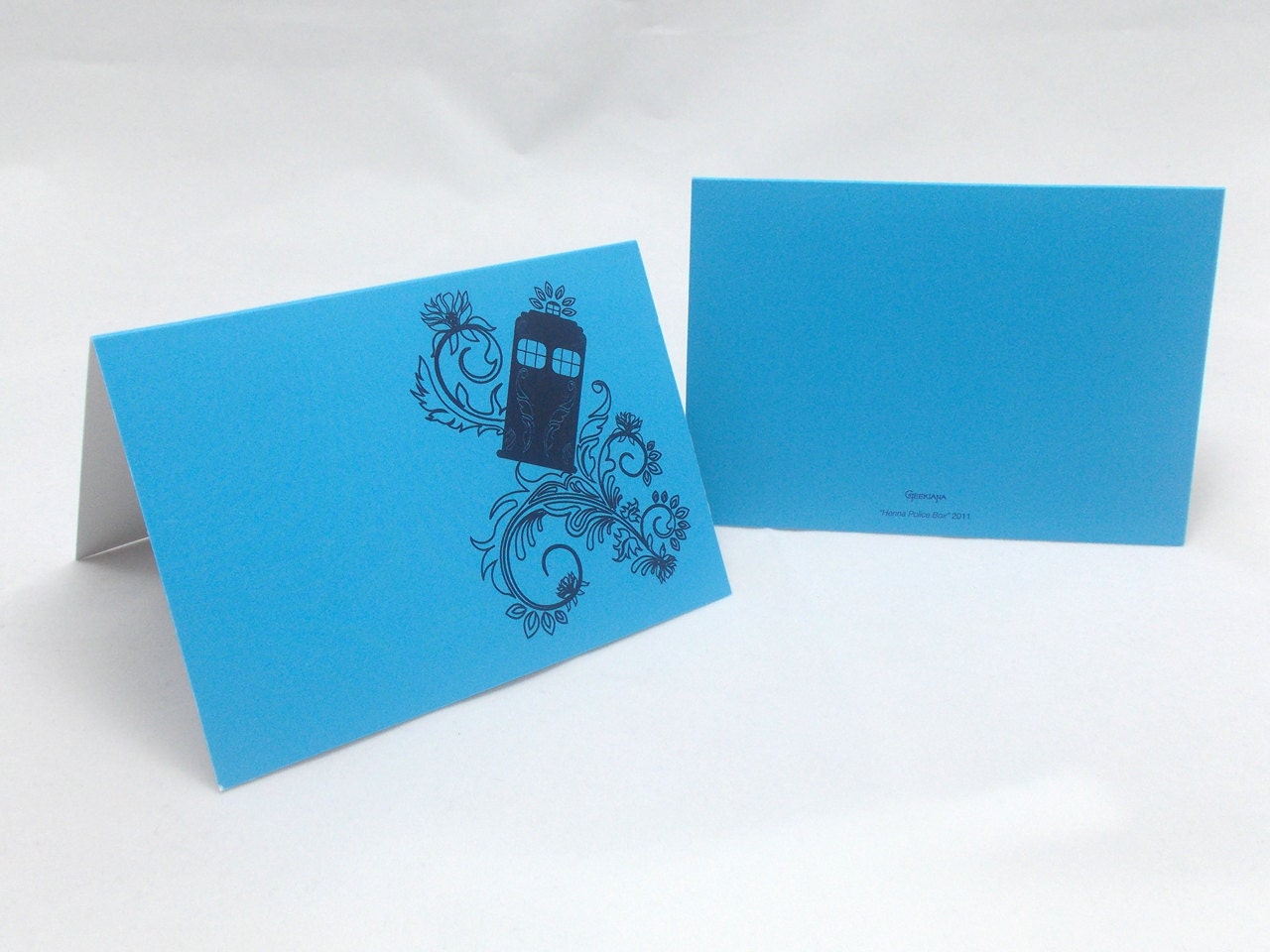 Henna Police Box Greeting Card