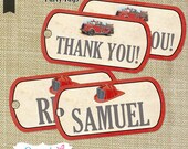Firetruck Party/Gift Tags - Boys Birthday Party - DIY PRINTABLE FILE by Sassaby Il_170x135