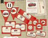 Firetruck Party Collection - Boys Birthday Party - DIY PRINTABLE FILE by Sassaby Il_170x135