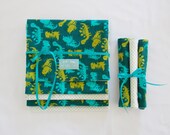 Dinosaur Baby Shower Gift Set - Bib Burp Cloth and Washcloth Set