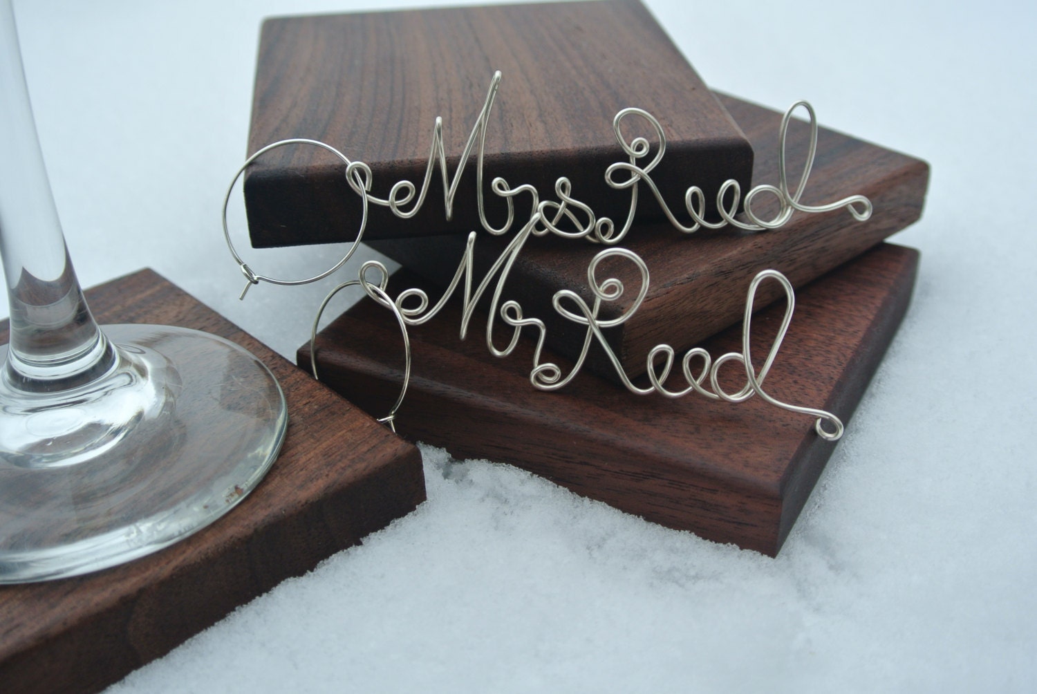 Unique Engagement Gift, Couples Gift, Personalized Wine Charms, RUSH